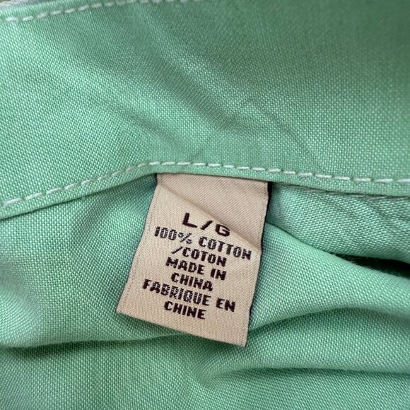 Tommy Bahama Jeans Striped Button Down Shirt Men's Large Blue Ivory Preppy Dad - Picture 13 of 14